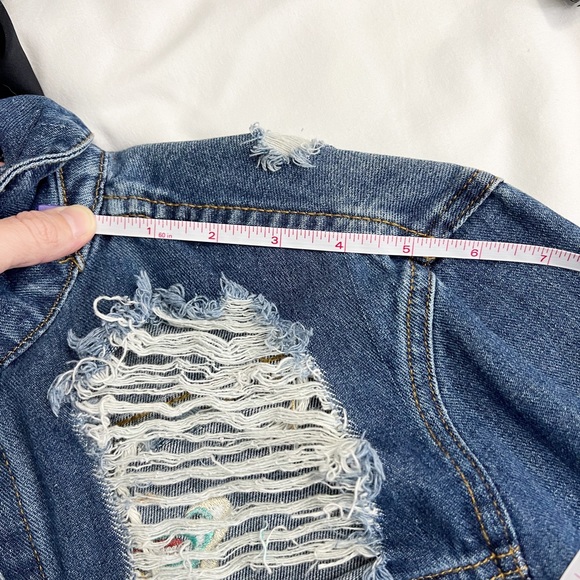 Gorgeous Boho jacket Floral Design Jean Jacket Vintage women’s medium - Picture 14 of 16